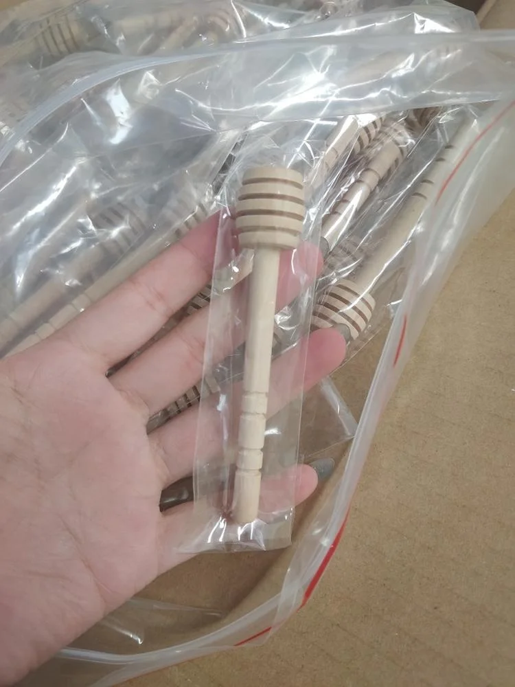Hot Selling Customized 10cm  Wood Honey Stick