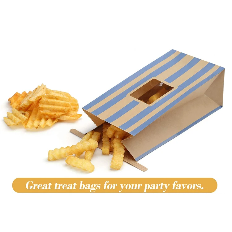 Food Grade Custom Printed Greaseproof Sandwich Hot Dog Packaging Brown or White Kraft Paper Bag