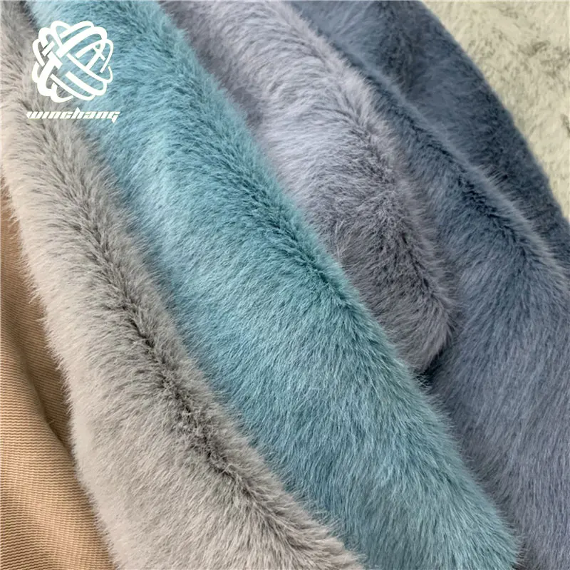 Hotsale In Russia Sold By Yard Ready To Ship 100% Recycled Rabbit Fur Super Soft Fake Fur Artificial Faux Rabbit Fur Fabric