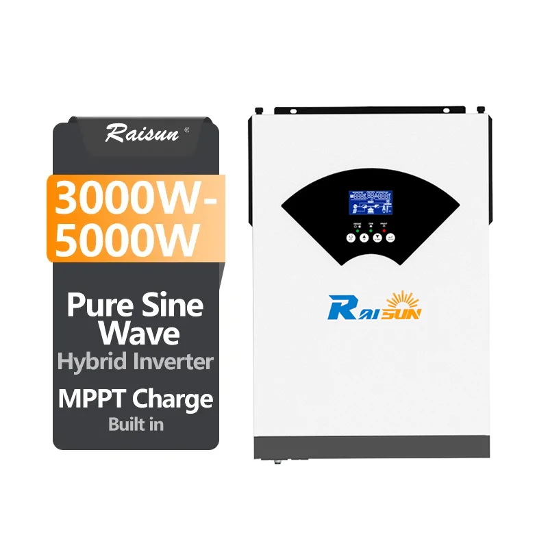 Raisun 5 кВт 5,5 кВт Гибридный автономный солнечный инвертор с контроллером заряда, Pv инвертор, инвертор мощности солнечной батареи для домашней системы