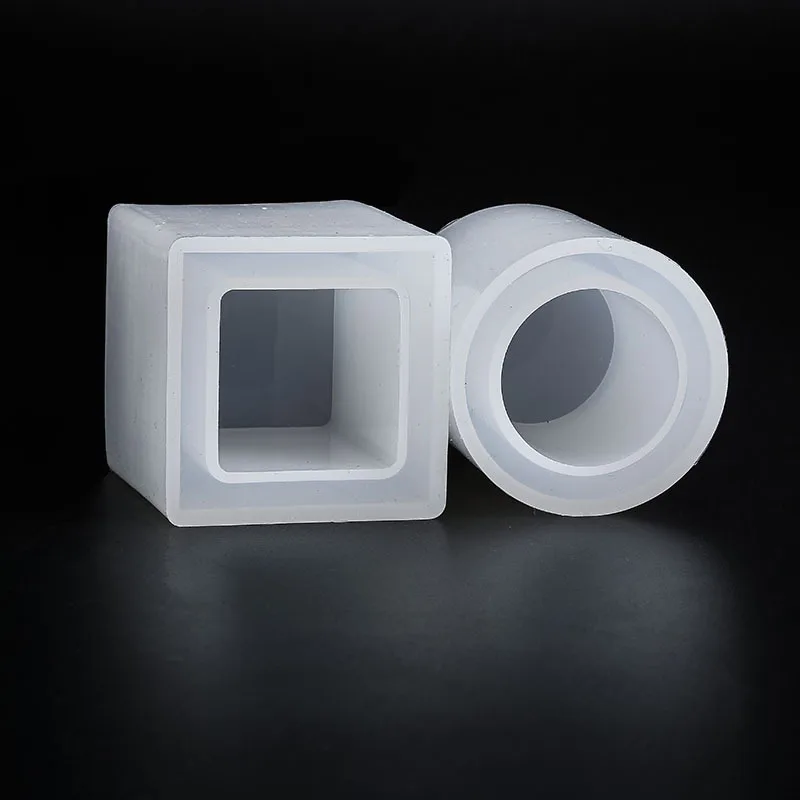 DIY Crystal Epoxy Mould Square Round Pen Holder Mould Gypsum Diffuser Stone Decoration Swing Table Silicone Mirror