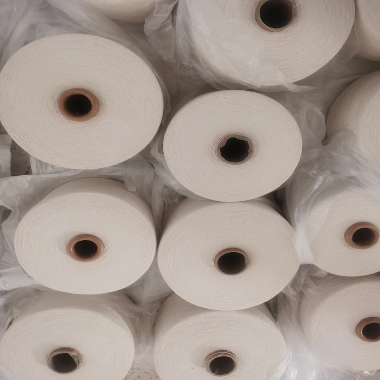 Count 30 regenerated 30s white cotton yarn for knitting machine