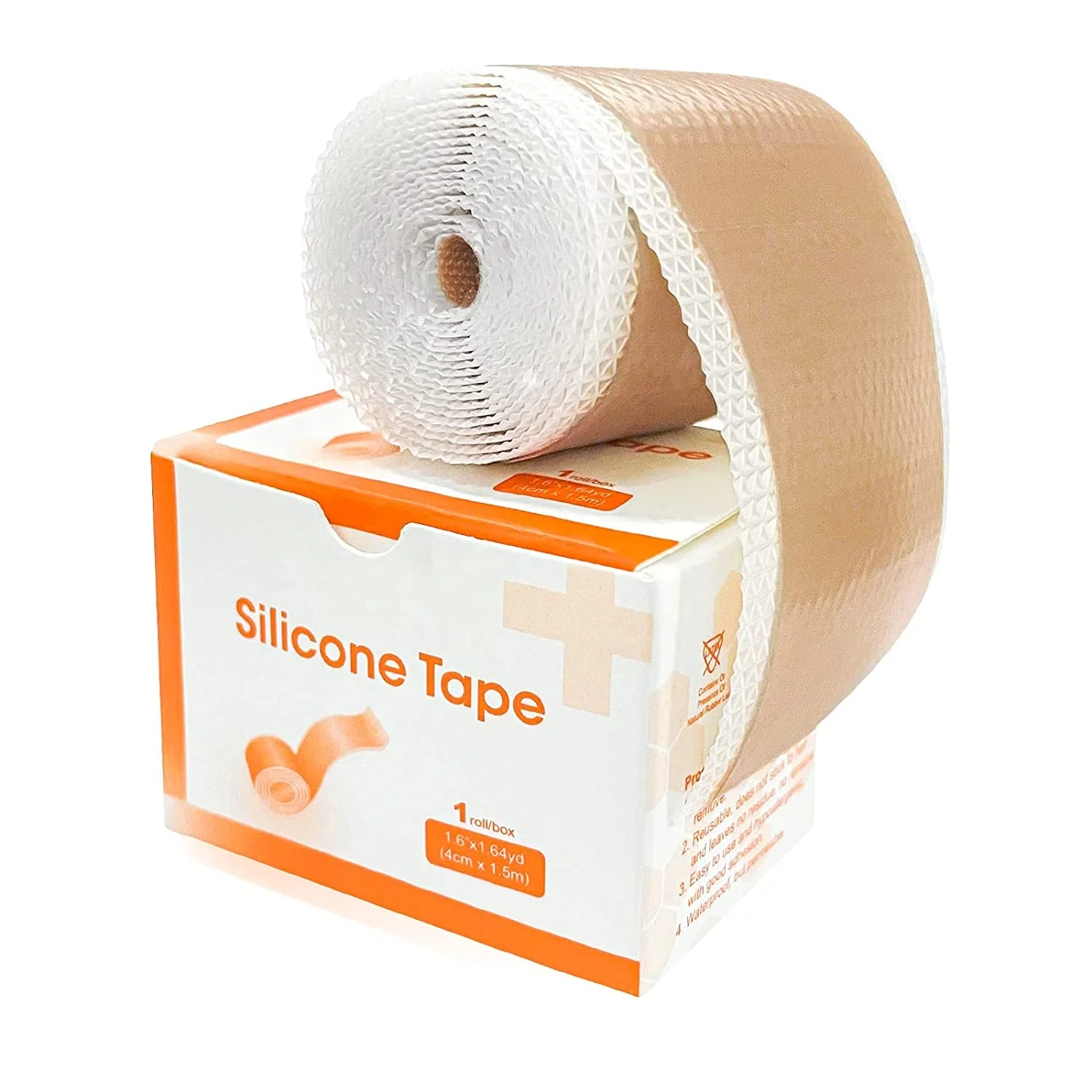 
Medpride Easy-Tear Silicone Gel Tape Roll Adhesive Soft Flexible Pain-Free Removal Switching 
