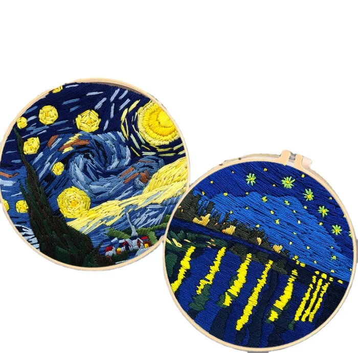 Drop Shipping Van Gogh series Factory Outlet Cross Stitch Embroidery Fabric Kit
