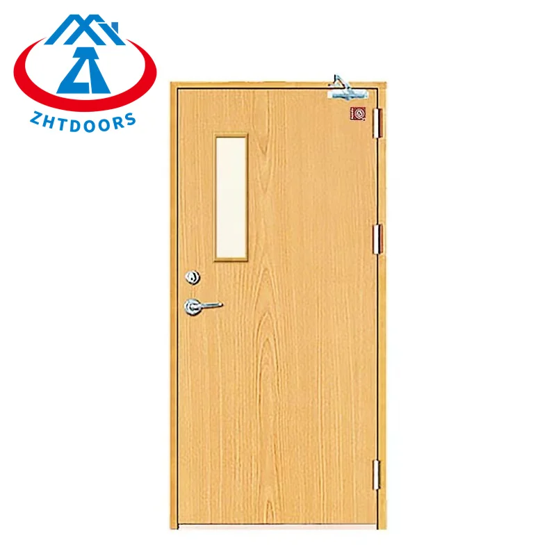 ZHTDOORS Factory reviewed products EN standard 1 hour double steel always open wood fire door