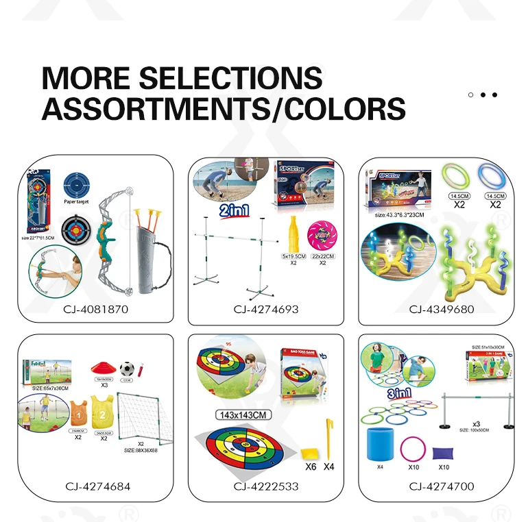 Chengji ferrule game sport indoor plastic outdoor funny toy five rings light-up led colorful play set toss a ring