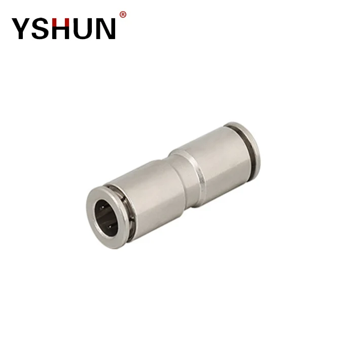 PU 8 MM union full brass One touch Pneumatic Fittings push in fitting for pipe hose Tube fittings