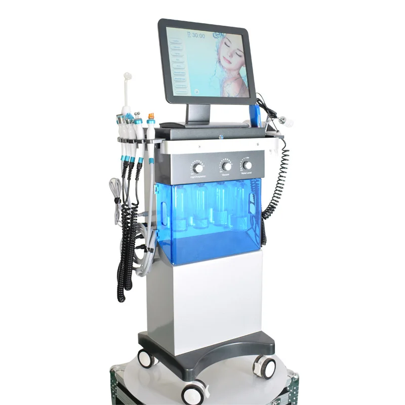 12 in 1 aqua microcurrent photo light hydro oxygene jet peel spray dermabrasion facial machine