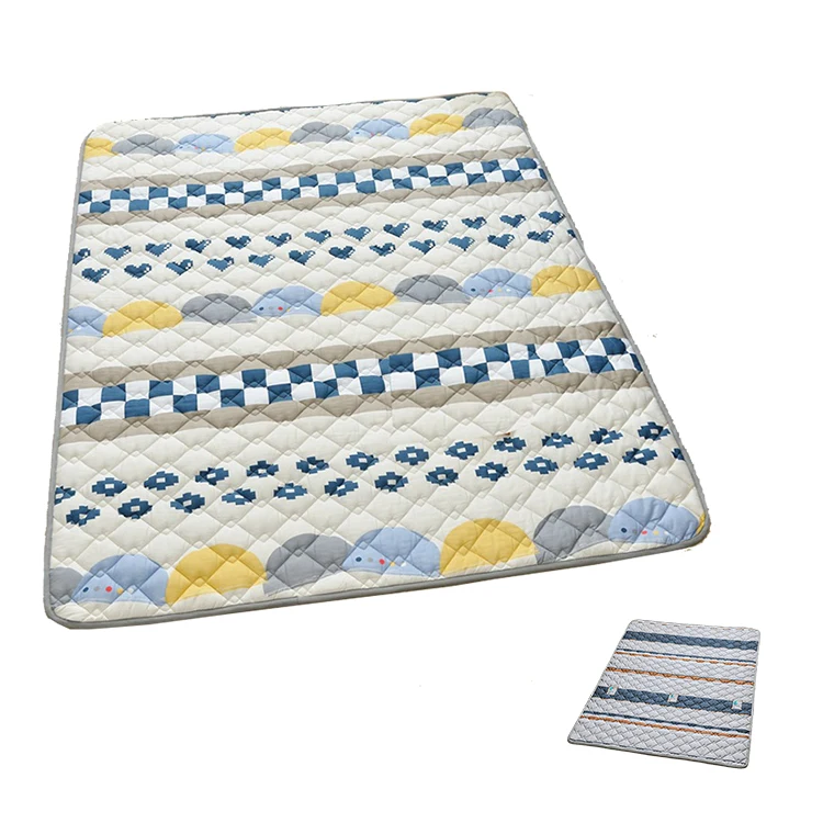 Customized Soft Tpu Baby Crawling Play Mat Living Room Rug Cotton Play Mat for Baby Child Foldable