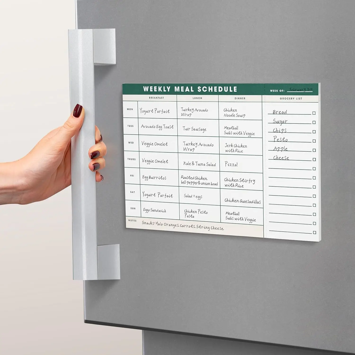 Weekly Magnetic Meal Planner & Tear Off Grocery List 7 x 10 Inch Menu Planner Notepad for Fridge Dinner List for Refrigerator