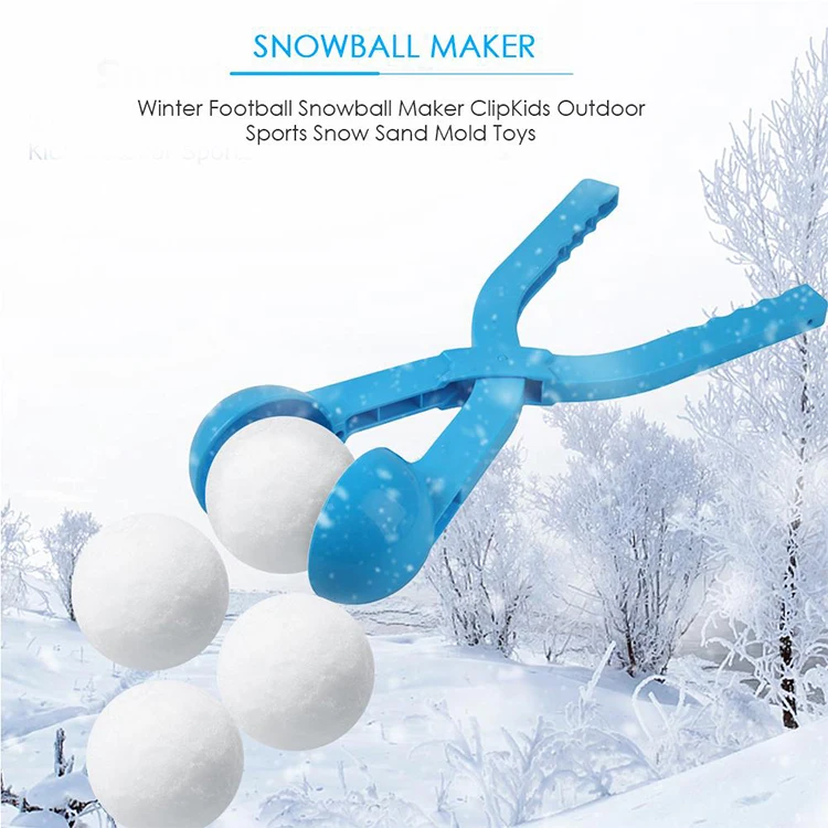 Wholesale Custom Plastic Beach Sand Scoop Mold Toy Shaped Balls Snowman Snow Ball Clip Toys Duck For Kids Snowball Maker Kit
