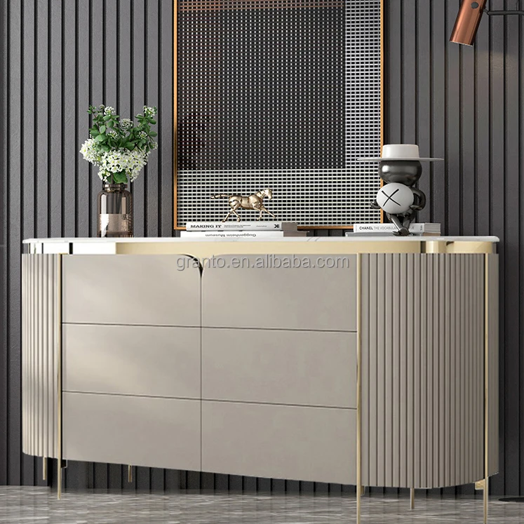 Customized color living room side table home use furniture black color side cabinet wood frame dining room storage table