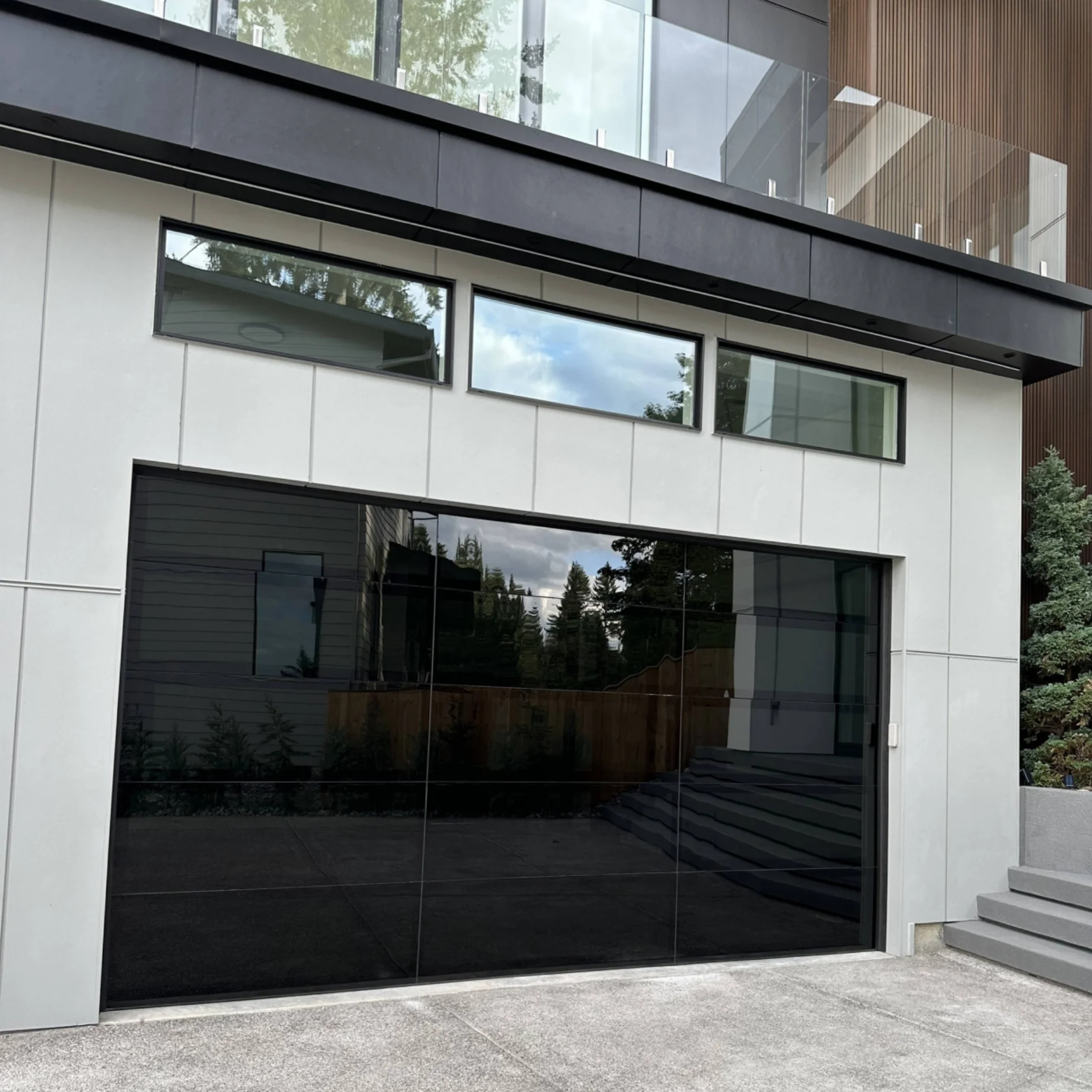 CBMmart American standard 8x9 9x7 10x7 Black High Quality Waterproof  glass  Garage Door for Homes Villa