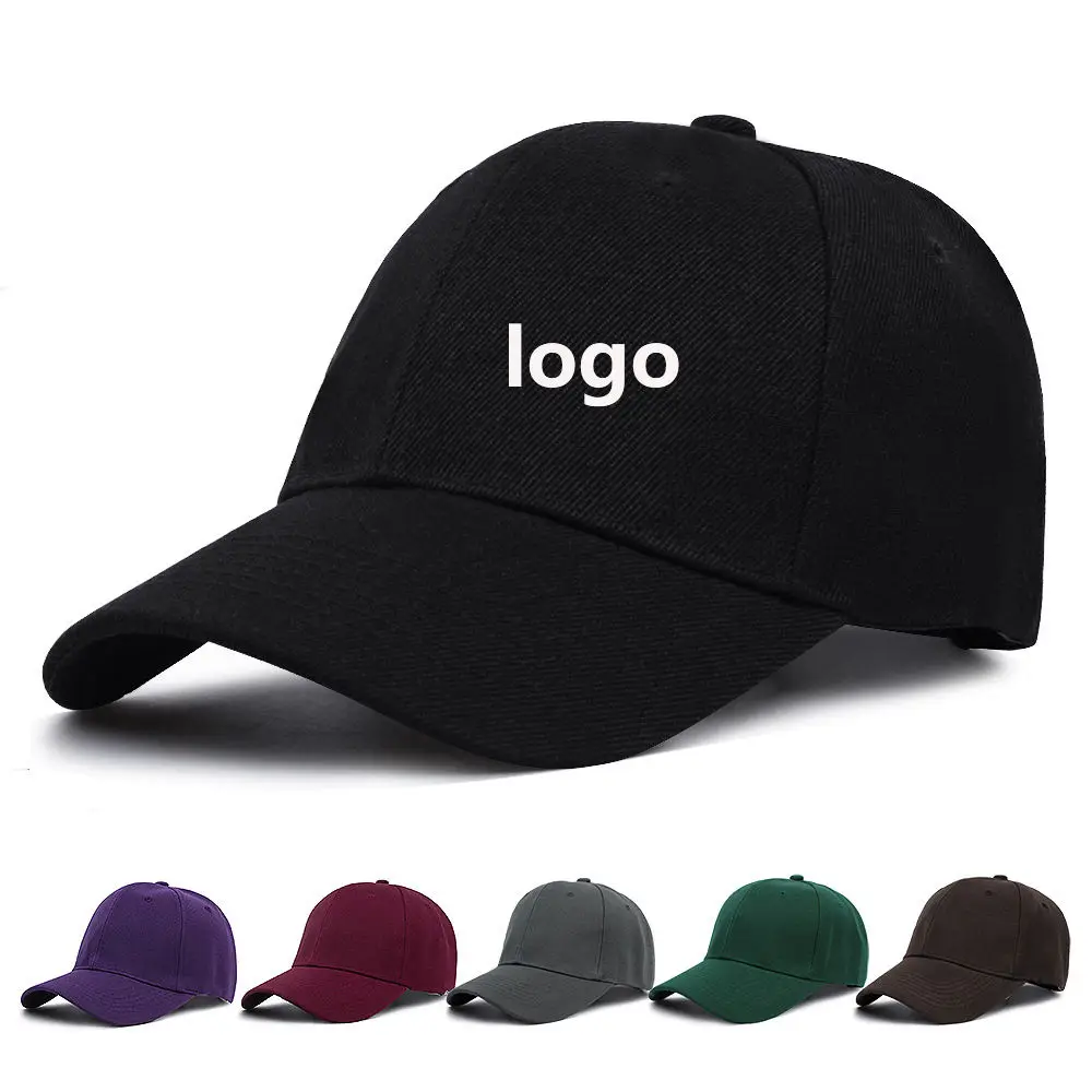 Hot Sale Factory Low MOQ Fast sample Embroidery Logo Custom Acrylic Caps Promotional Baseball Caps Hats