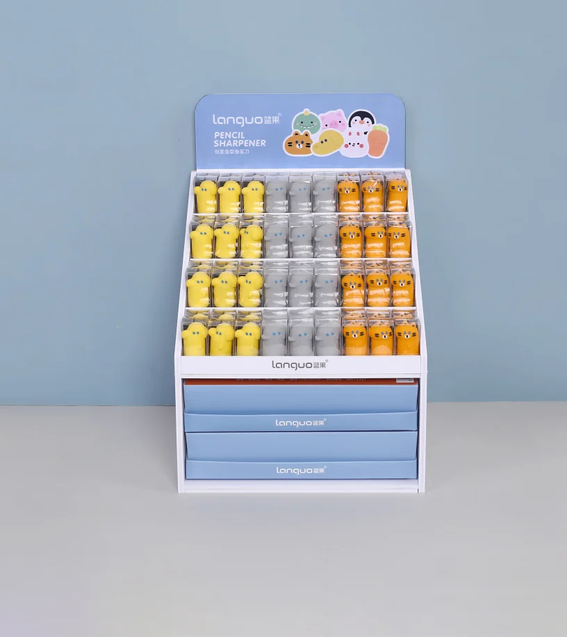 Languo запатентованная конструкция из точилки для карандашей Симпатичные рисунки зверей одно отверстие точилка