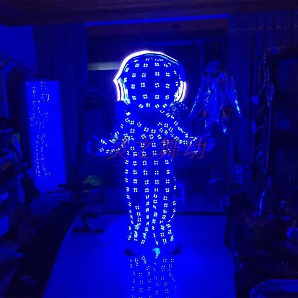 Низкая цена светодиодный робот танцевальная одежда модный костюм для показа мод