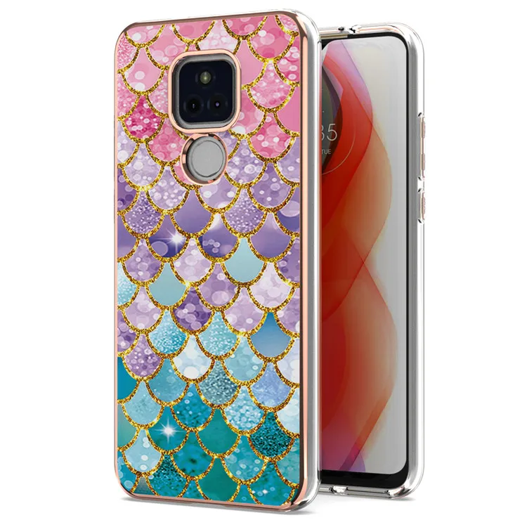 Чехол для Motorola Edge 20 с гальваническим покрытием IMD мраморный чехол для телефона Motorola Edge 20 Pro Moto G Stylus G Play