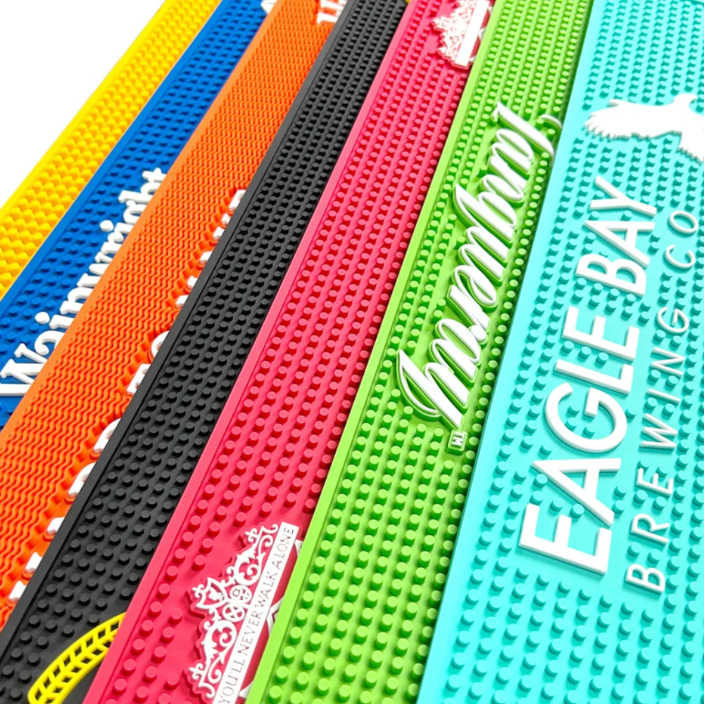 Top Sellers Customized Rubber Bar Runner Counter Mat Custom Logo For Cafe and Bar
