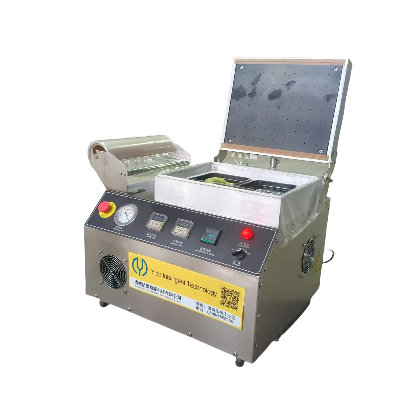 Industrial fresh meat frozen seafood tray sealer Food Plastic Containers Vacuum Skin Packing Machine Automatic film skin packer