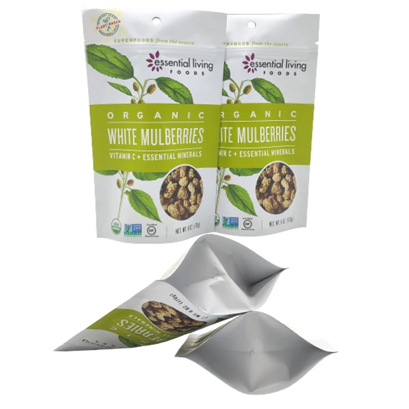 Custom Logo Stand Up Zipper Pouch Plastic Food Packaging Bag For Snack Food Spice Nut Food Snack