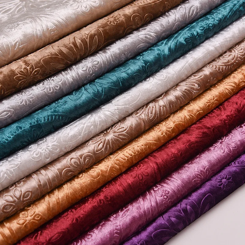 cheap price embossed velvet fabric superior sofa upholstery curtain fabric