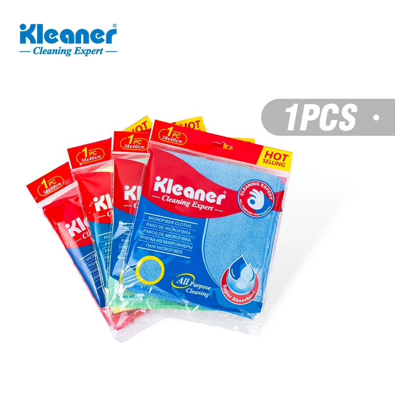 Kleaner 40 x 40cm quick dry soft 80% polyester microfiber cleaning cloth