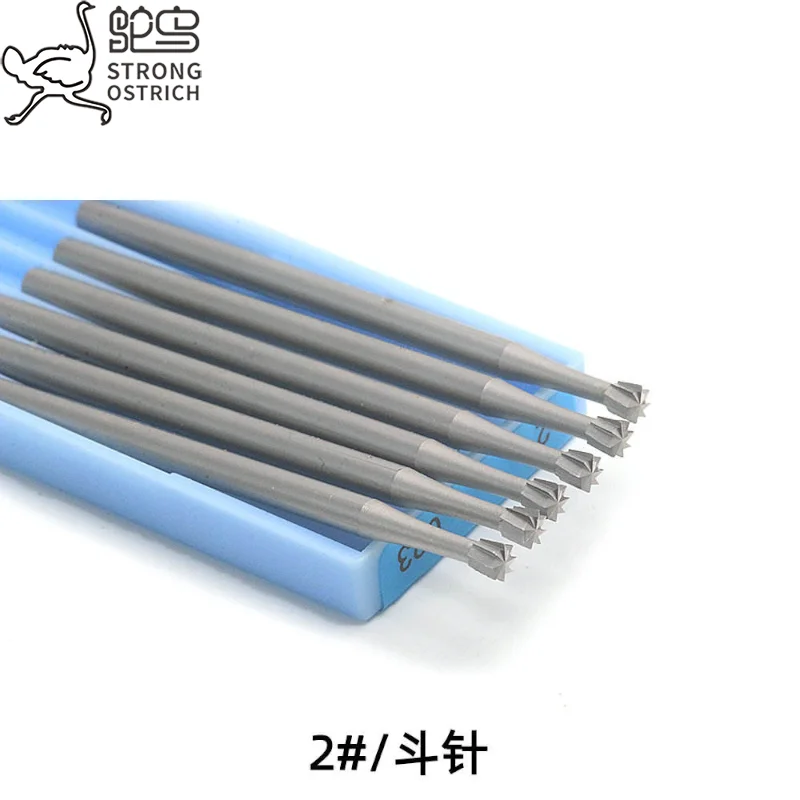STRONG OSTRICH Inverted Cone Bur Drill Bits Set Hardened Jewelry Tool Equipment Burs Engraving Drill For Bits Hole Drilling Tool