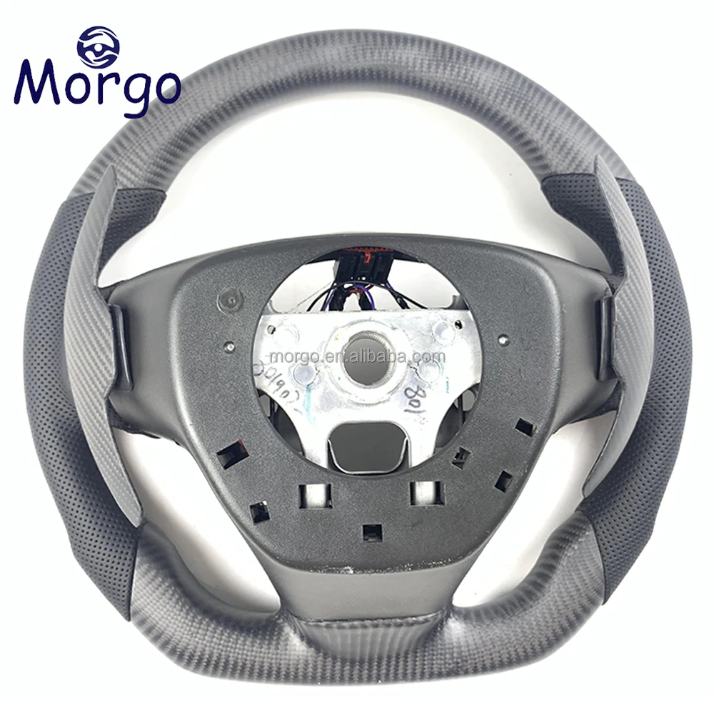 Matte Carbon Fiber SteeringWheel Fit For Cadillac CTS-V ATS XTS SRX CT6 XT5 XT6 CT4 XT4 Custom Perforated Leather Steering Wheel