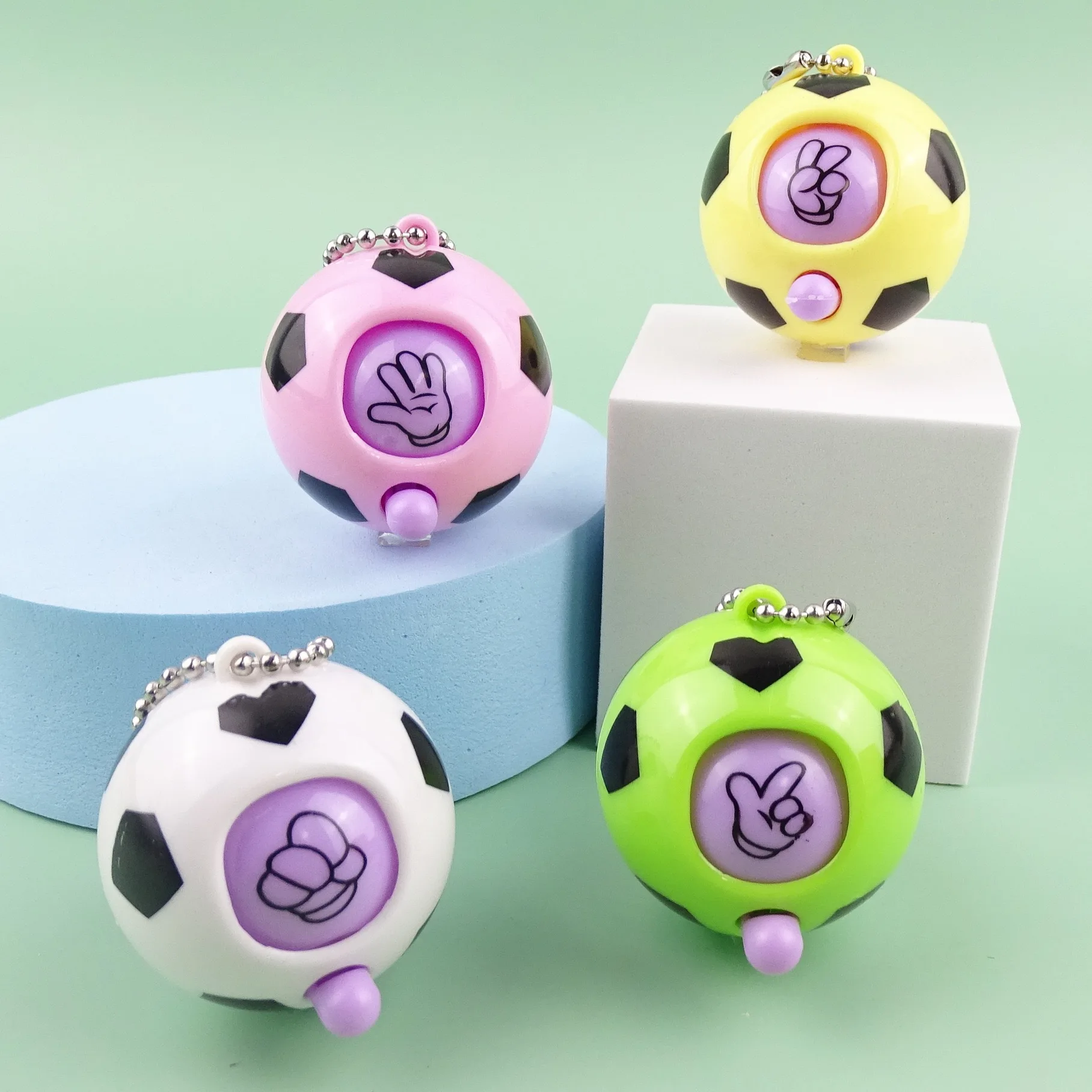 Wholesale creative egg scissors stone cloth fun Soccer Finger Guessing Game creative small gift