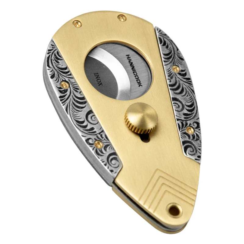 Custom Logo cigarette cutter cigar accessories stainless steel cigar scissors in stock travel portable cigar cutter