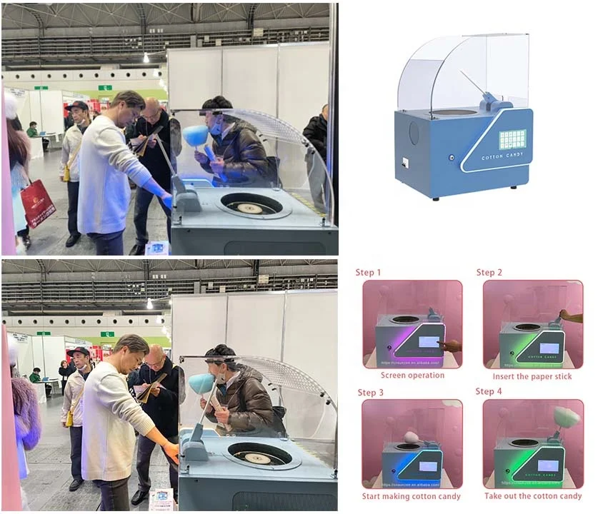 Factory Semi-automatic Cotton Candy Robot Mg221 Automatic Cotton Candy Machine For Small Businesses
