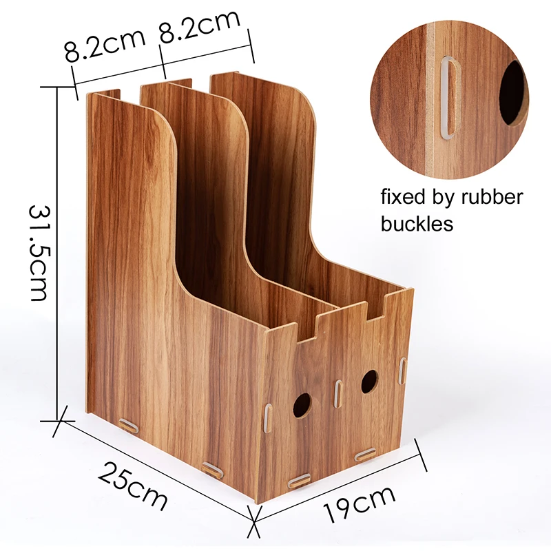 Foska high quality MDF Eco-Friendly Bamboo office Charging Station Rack & Docking Organizer for Multiple Devices