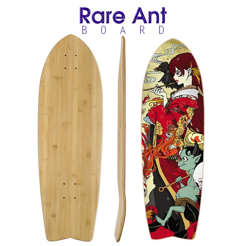 
wholesale uncut custom blank skateboard longboard deck for vierge bamboo deck skateboard 