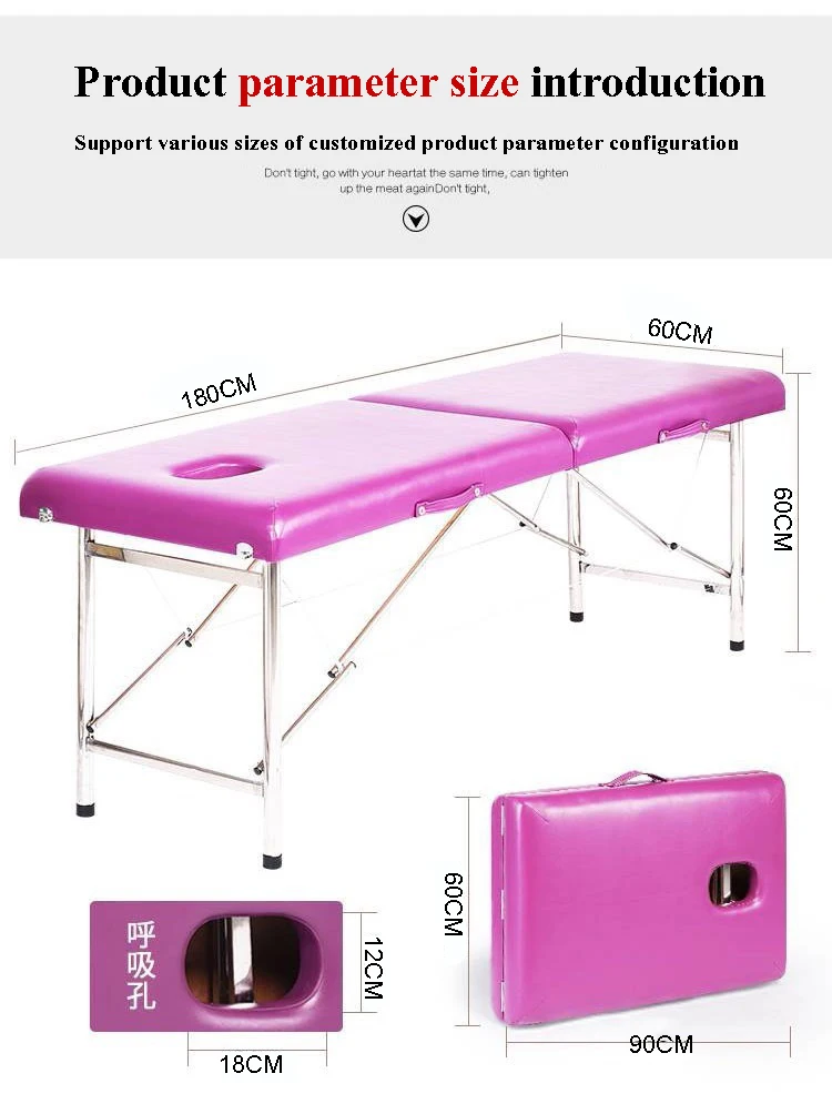 World Best Selling Portable Folding Massage Bed PU Material Beauty Salon Spa Bed Facial Salon Bed Relax Whole Body Jade Massage