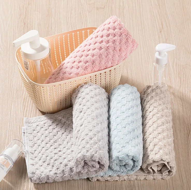 Bamboo Fiber Waffle Honeycomb Face Washing Towel