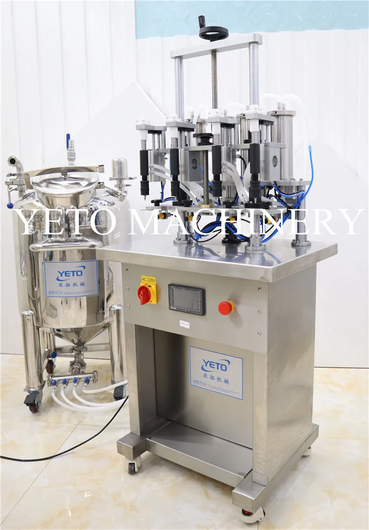 YETO 4-head automatic cosmetic small liquid essential oil bottle filler liquid perfume fragrance refill Filling Machine price