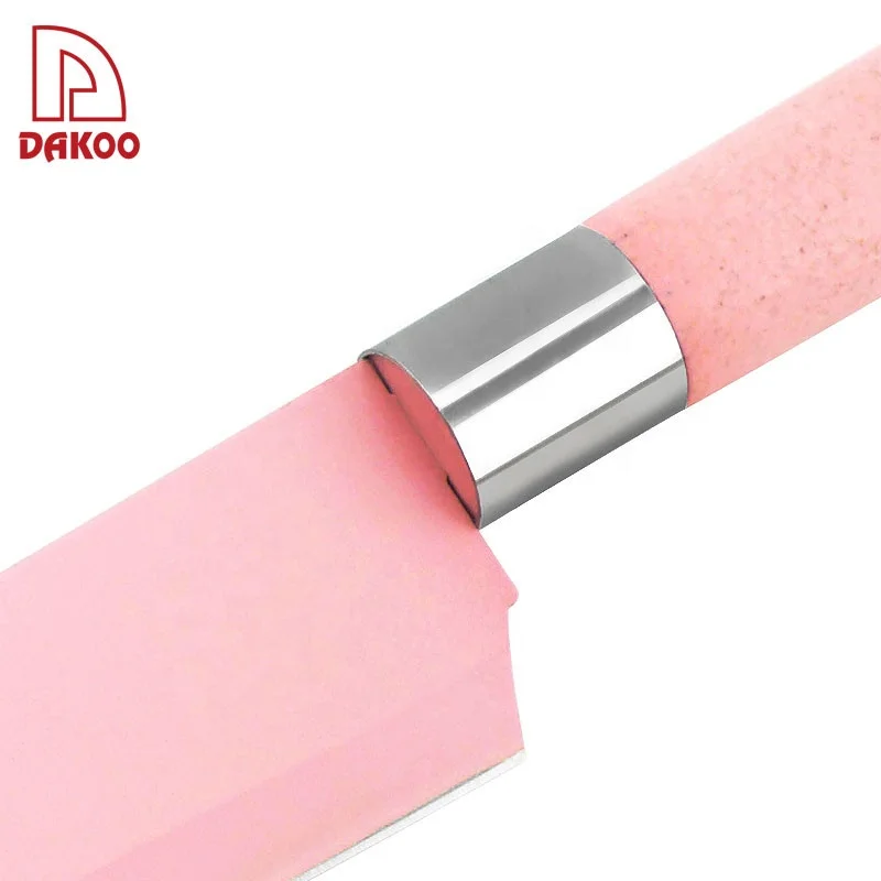 Special Design Set of 6 knives Pink  Stainless Steel Kitchen Knife with Acrylic knife holder