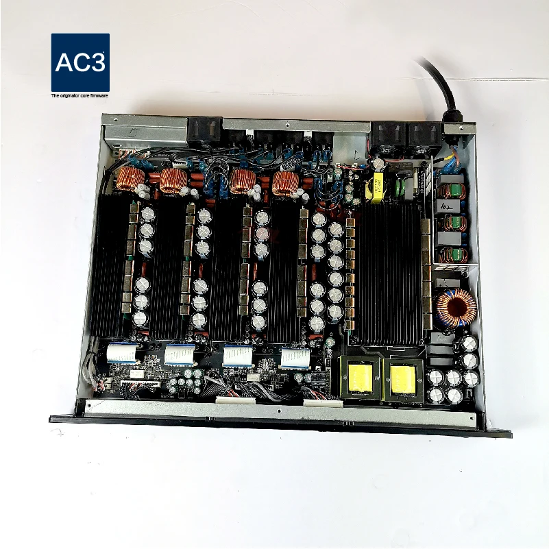 Professional 1200W*4 power amp 1U class d sound digital power amplifier