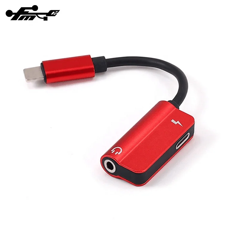 3.5mm AUX 8Pin Audio Charger For iPhone Headphone Jack Adapter