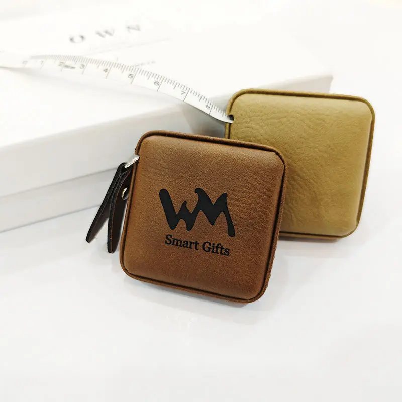 Hot Sale Design Laserable leatherette engraving logo key ring 3m cheap tailor measuring tapes