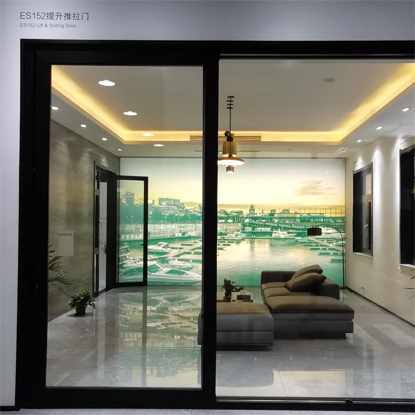 High Performance Commercial Heavy Duty Thermal Break Automatic sliding door aluminum Patio Glass door