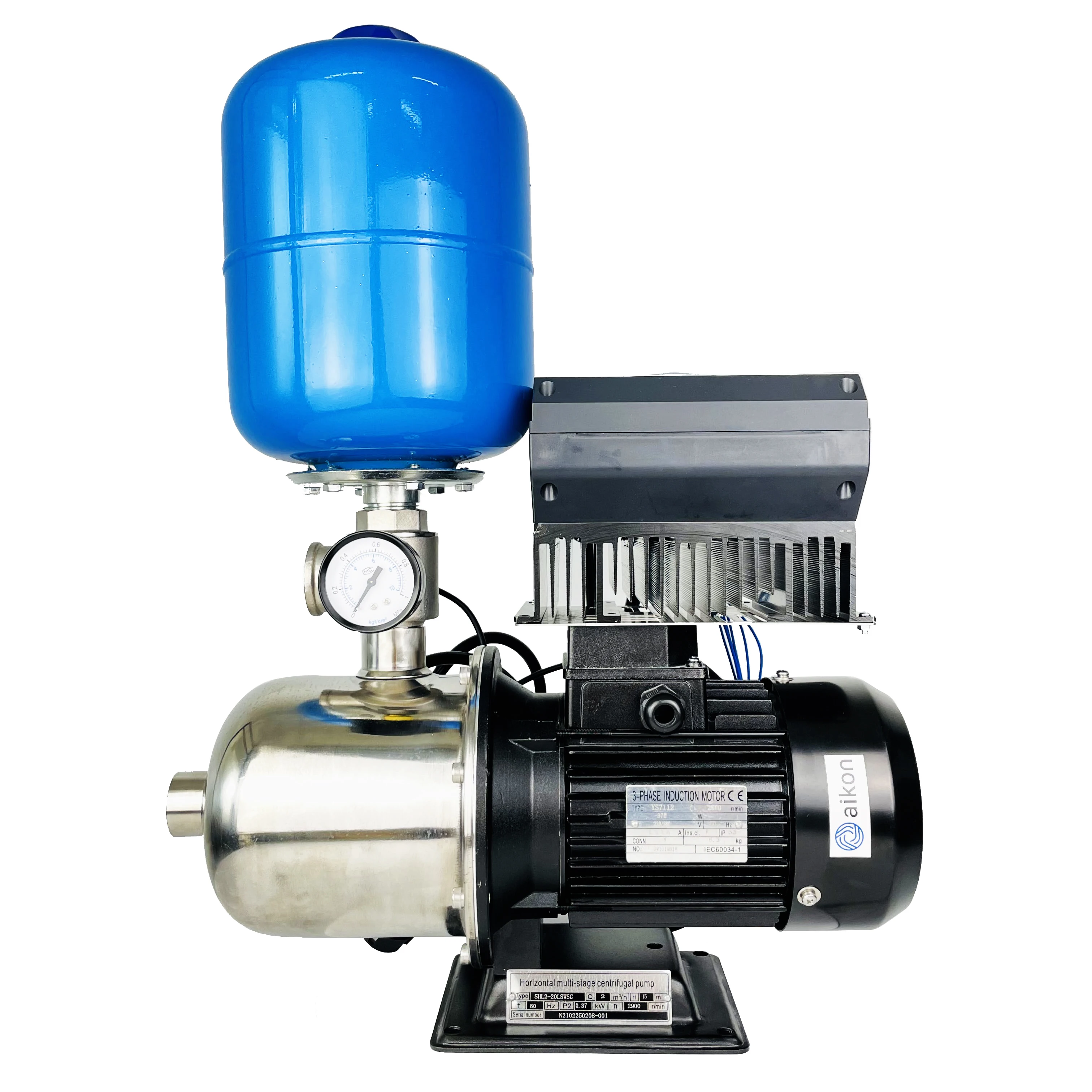 Intelligent VFD controlled 5 hp household horizontal water pressure booster pump for home use irrigration