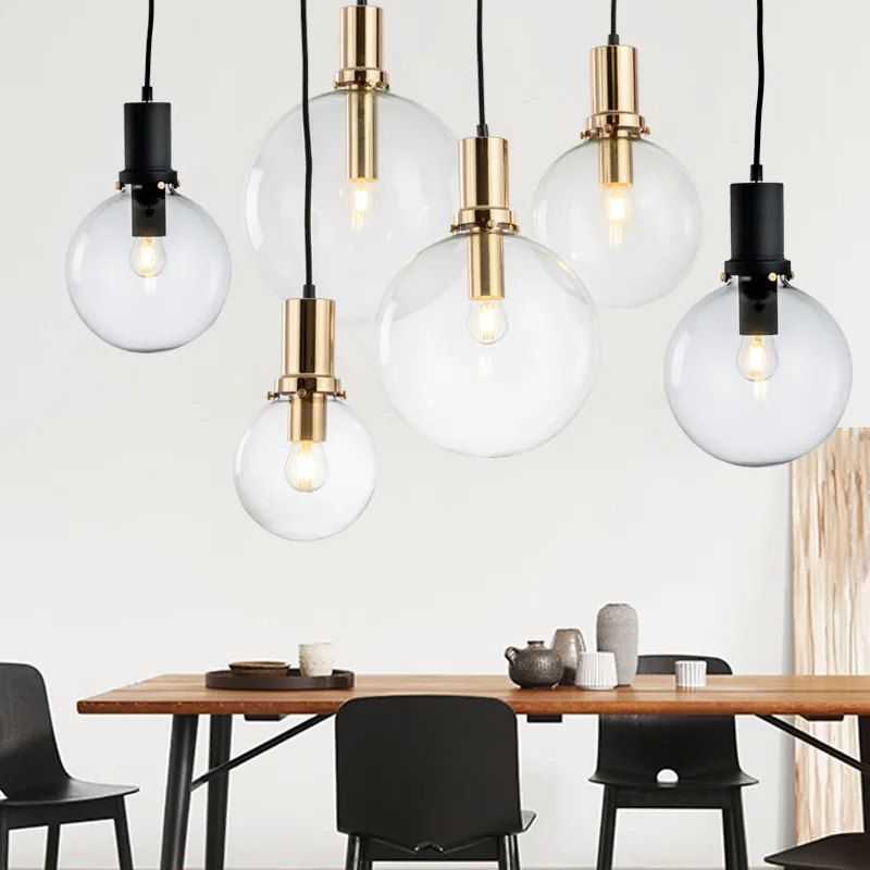Hand Blown Glass Pendant Lamp Modern Lighting Glass Ball Pendant Light