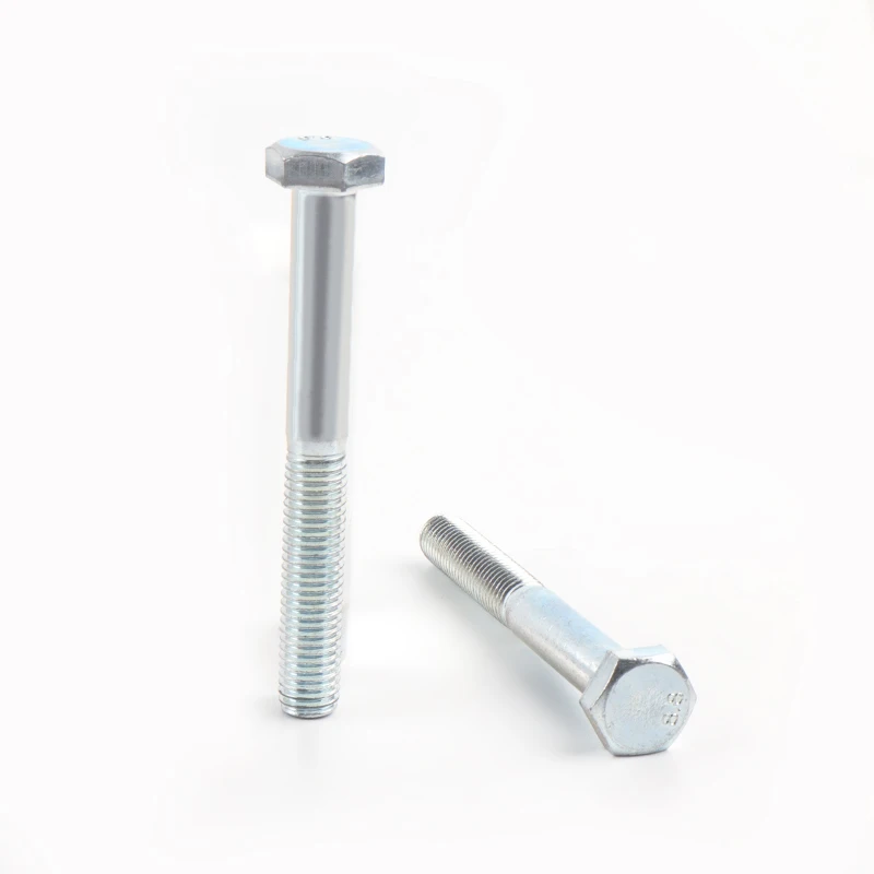 Hex bolt 8.8 Factory M10 M12 M16 M20 Zinc Plated Half thread 8.8 Grade Hex bolts