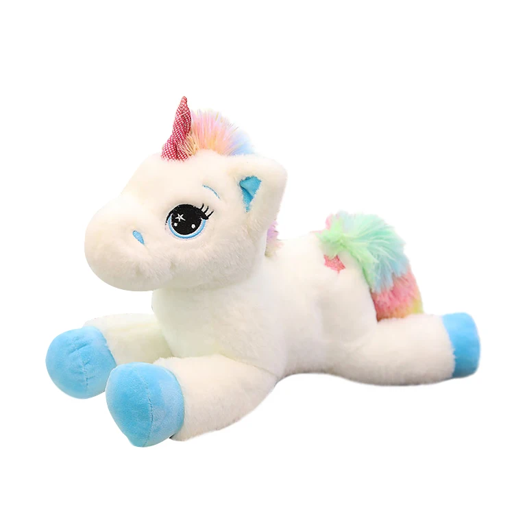 
Factory sells plush unicorn toys cute rainbow horse stuffed toys for baby gift 
