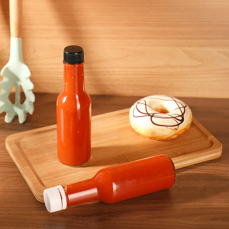 Factory 150ml  Fruit Jam BBQ Original Ketchup Paste Mustard Salad Dressing 5 oz Glass Bottle with Tamper Evident Screw Lid