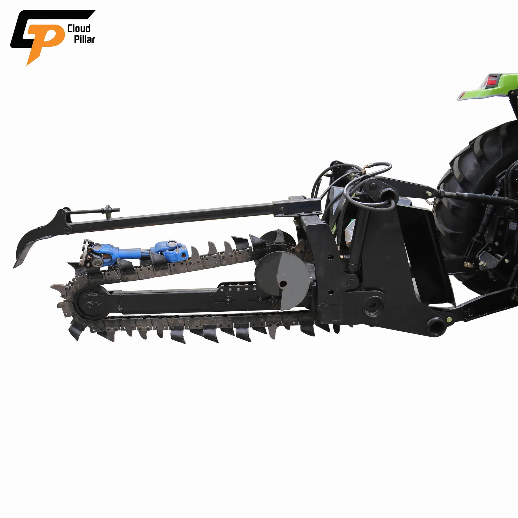 Tractor mounted attachment China pipeline ditcher cheap small mini 3 point hitch chain trencher farm machine for sale