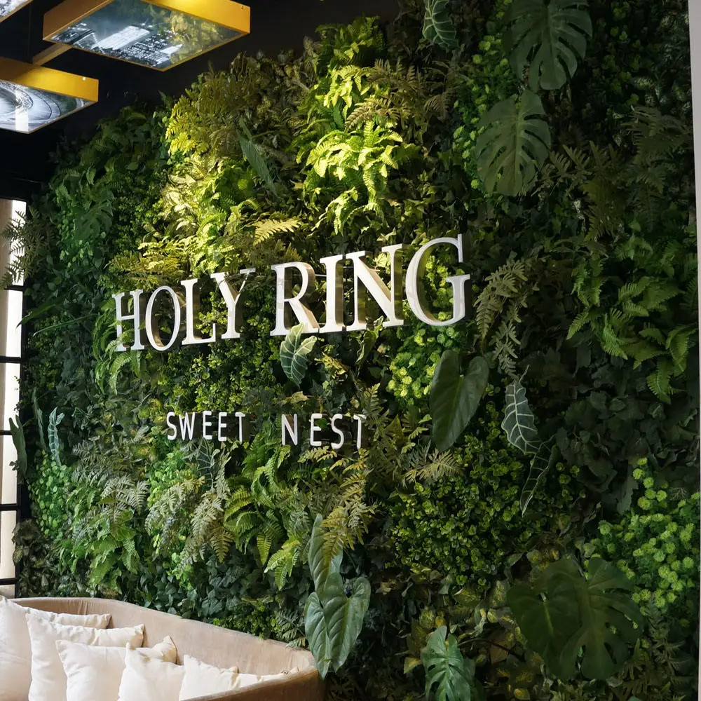 Anti-UV Plastic Artificial Boxwood wall grass panel plant green wall for indoor outdoor decoration