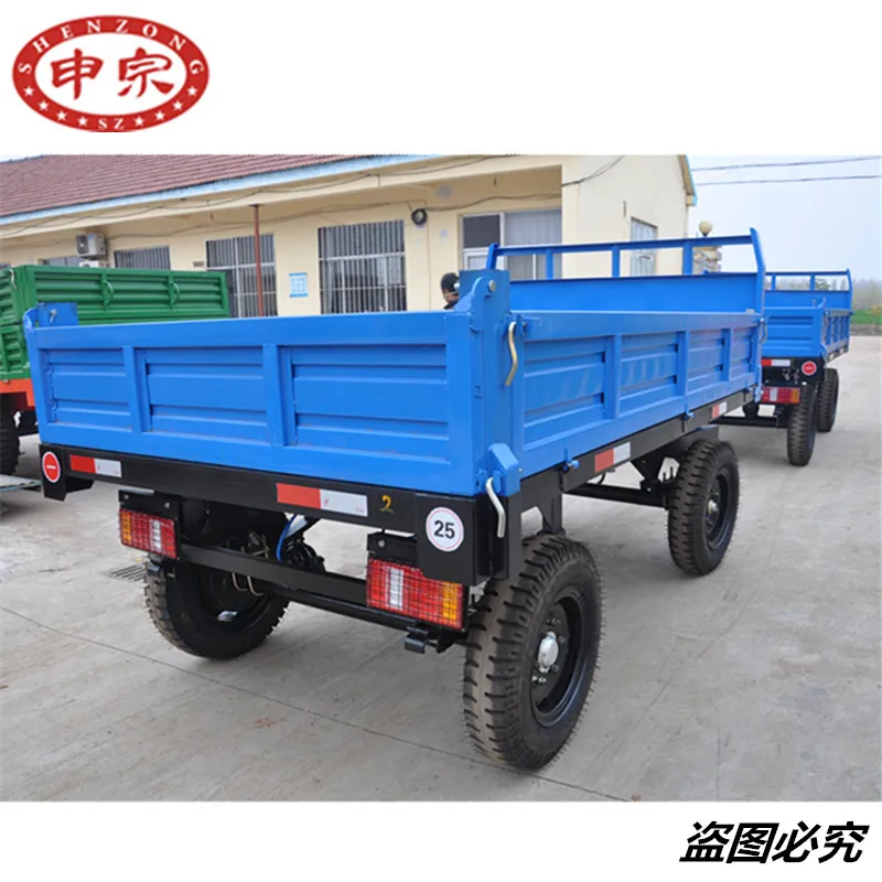 
4-wheel tipping agricultural tractor trailer farming trailer utility trailer 