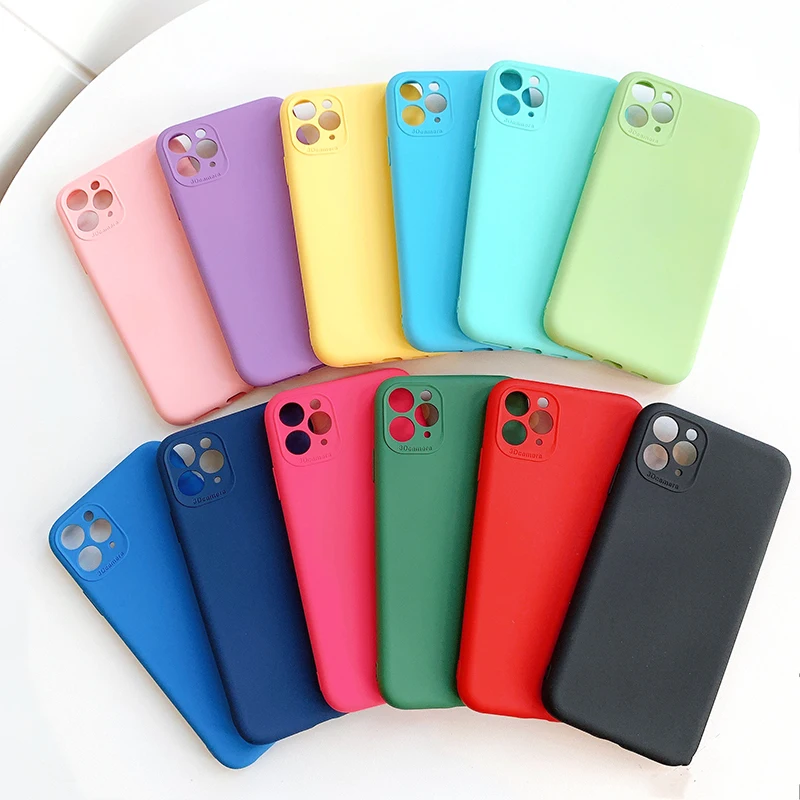 Anti Shock Soft Custom Logo TPU Silicone Phone case Cover For iPhone 11 12 Mini Pro Max Mobile Phone Case for cell phone